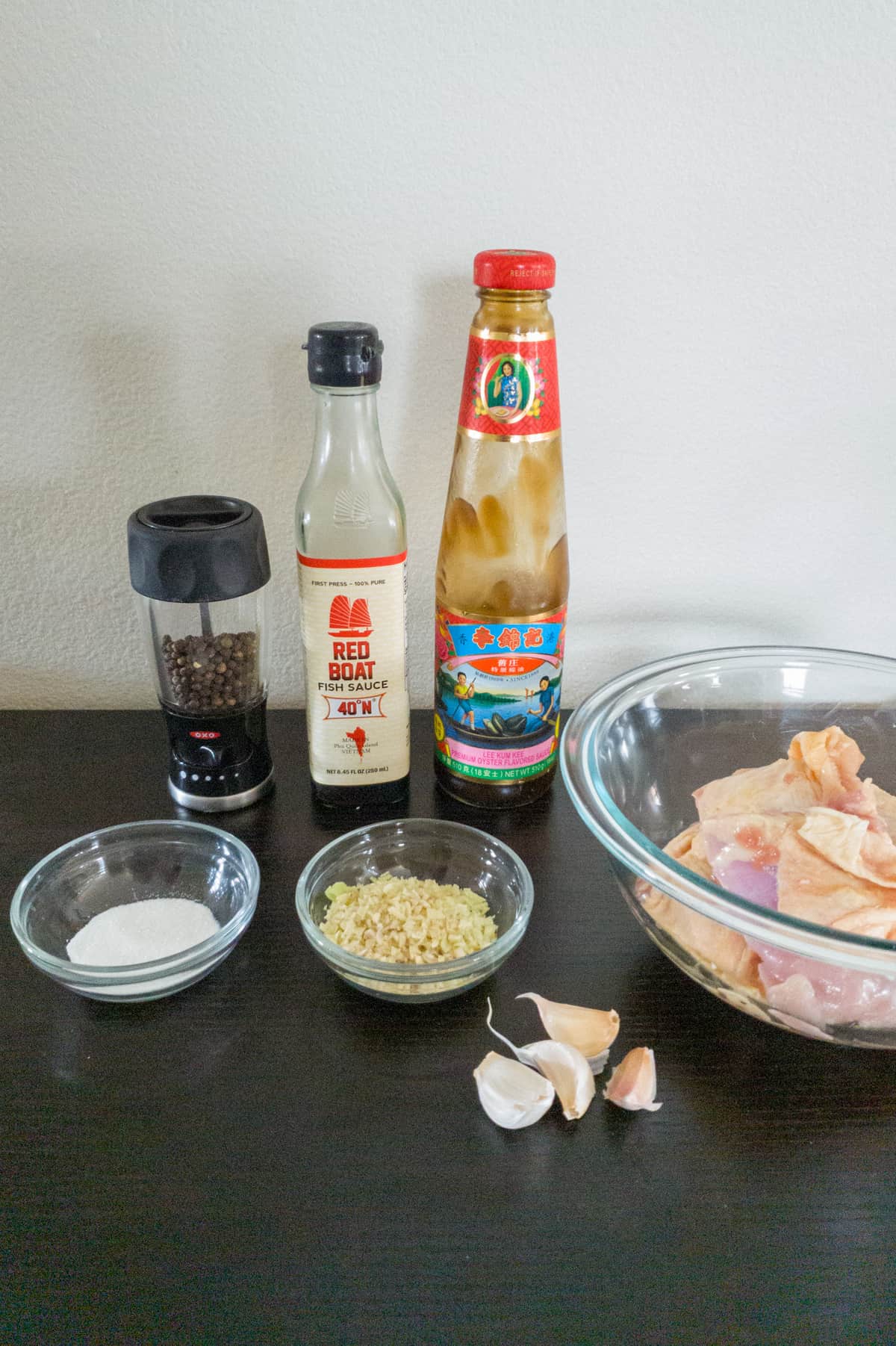 Ingredients for lemongrass chicken