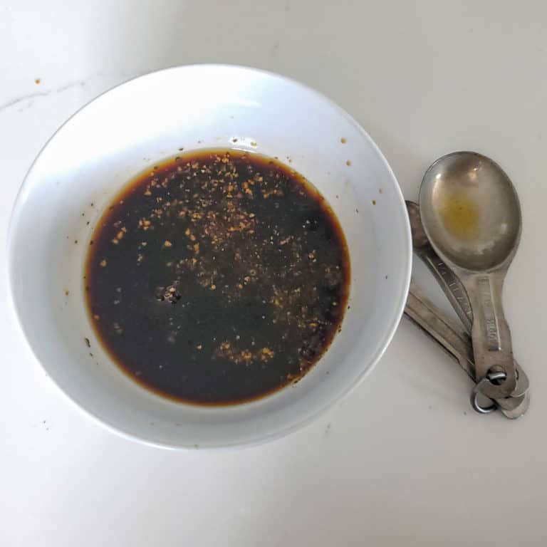 Steak marinade in a bowl