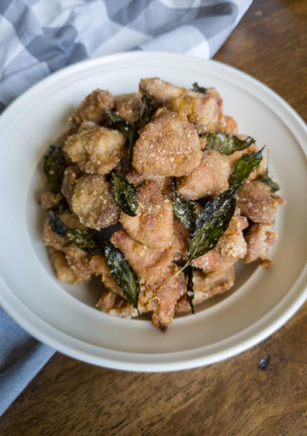 taiwanese popcorn chicken with thai basil